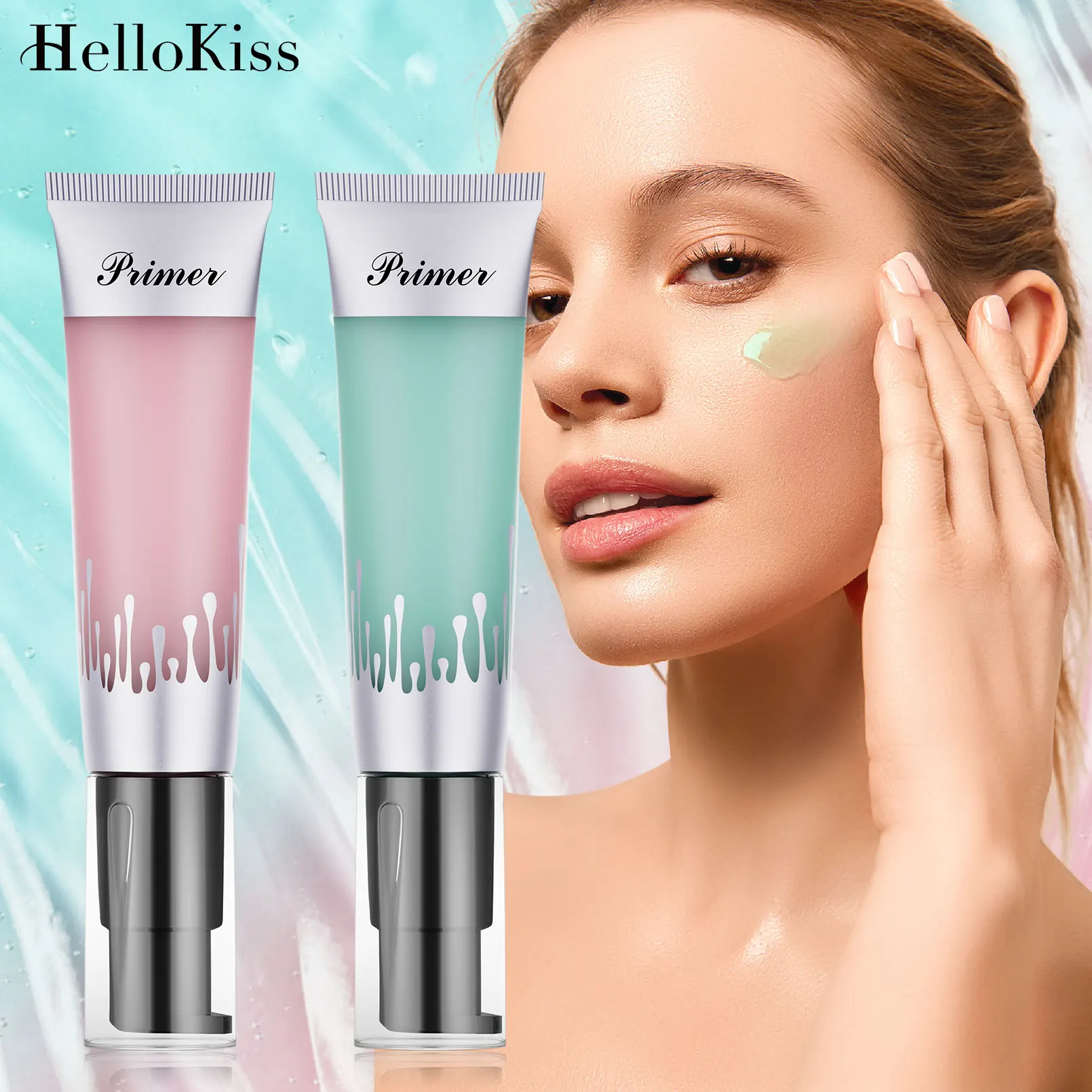 Gel primaire éclaircissant à l'acide hyaluronique, hydratant, longue durée, éclaircissant pour le visage, maquillage cosmétique pour le Contour