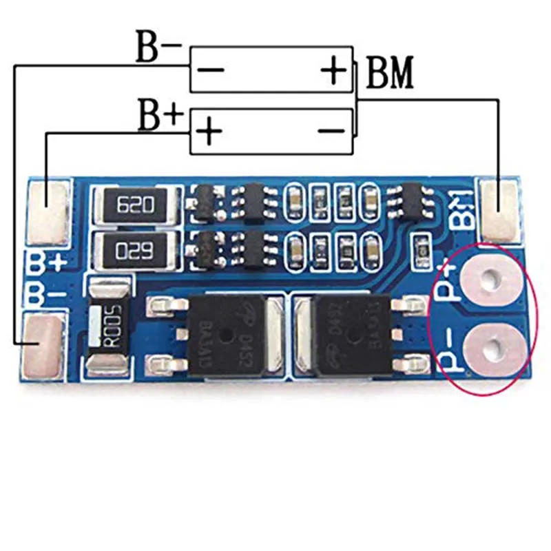 BMS 2S 8A 7.4V 8.4V 18650 bateria litowa korektor równowagi wersja zabezpieczenie przed zwarciem dla zasilanie słoneczne