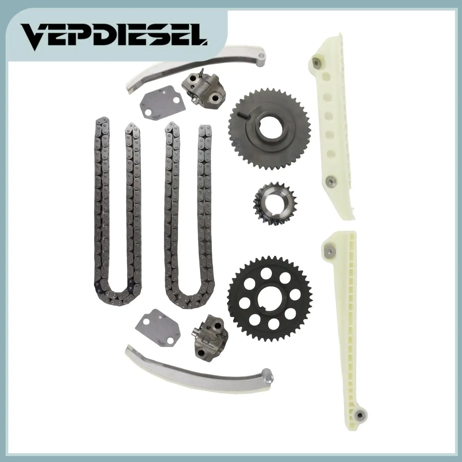 

Timing Chain Kit Gear Crank Sprocket Tensioners Guide Rails for 97-10 Ford F-150 Lincoln Town Mercury Grand 4.6L F8AZ-6256-AA