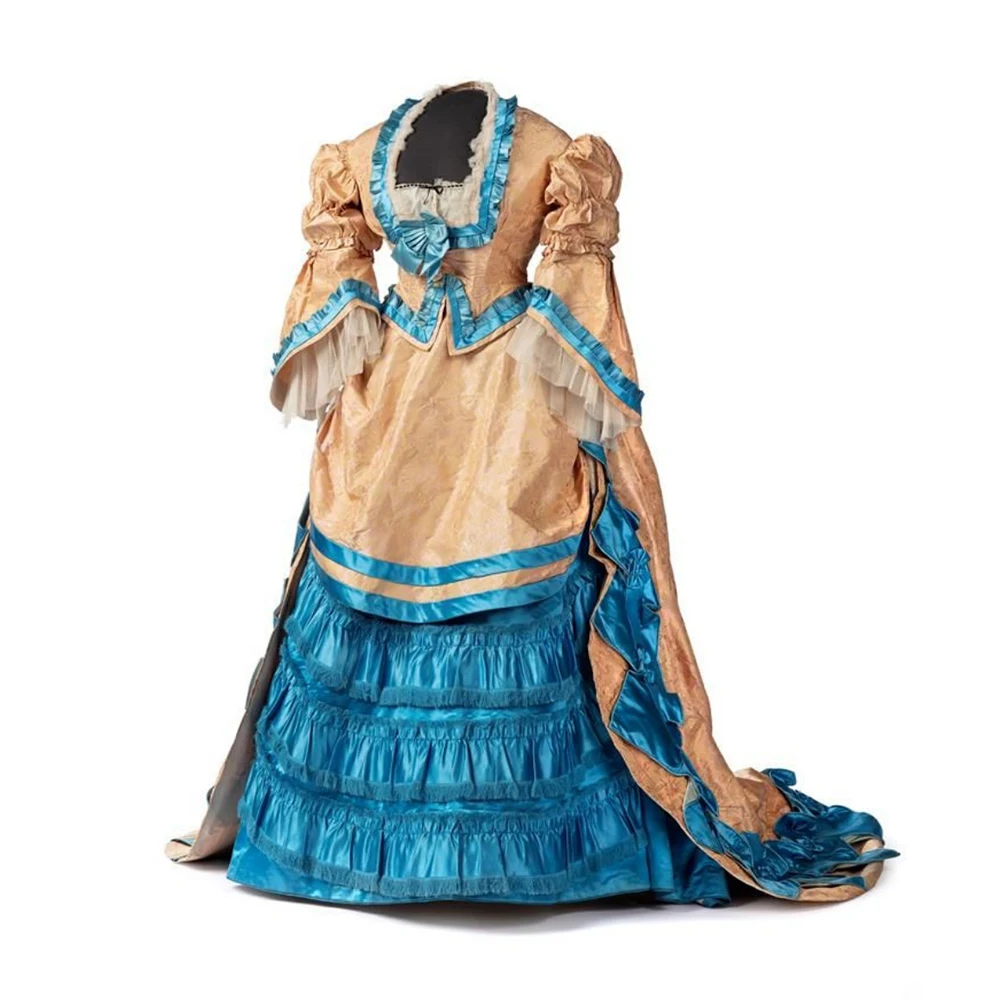 

1870s Queen Visiting Costume Victorian Royal Court Princess Rococo Afternoon Dress Colonial Civil War Southern Belle Ball Gown