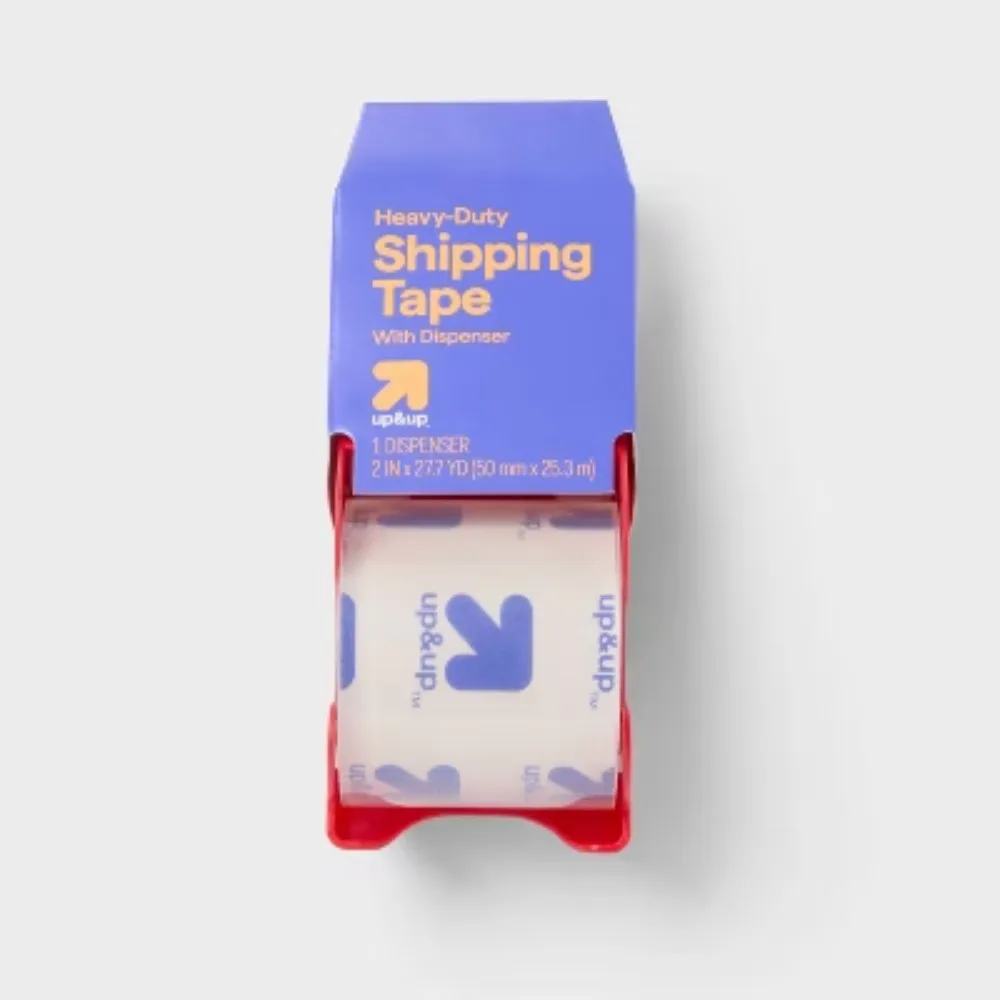 Heavy Duty Shipping Tape with Dispenser - Packing & Mailing Tape, 25.3 ft, Clear, 2" Width view 3