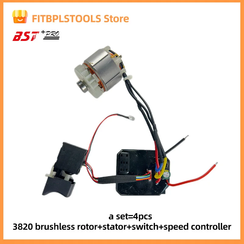 3820 Brushless Motor Assembly Control 4pcs Suitable For Brushless Drill Or Car Wash High Torque Motor Electric Accessories