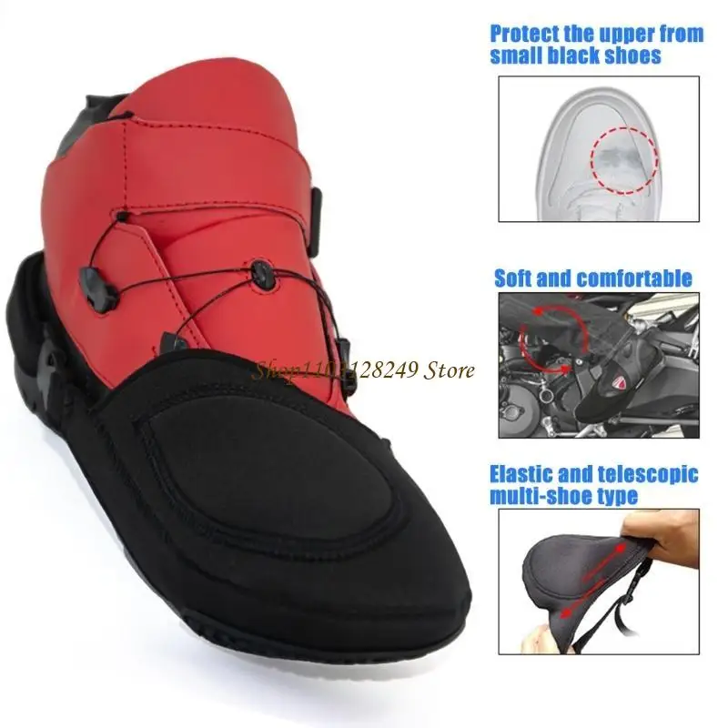 

N5KD Protective Motorcycle Shifts Pad Comfortable Breathable Gear Shifter Guard Wear Resistant Protective Cover for Bikers