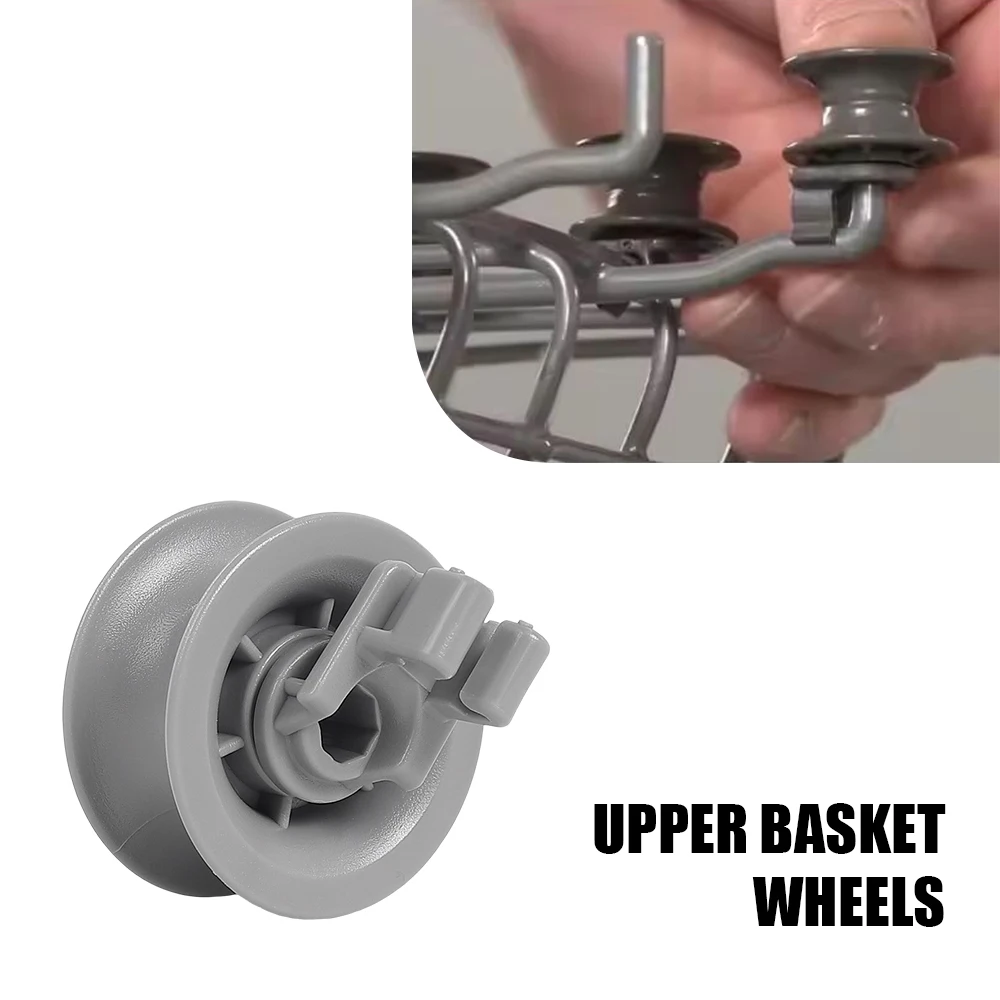 Cesta rolo rodas de máquina de lavar louça para siemens/neff/bosch/constructa para universal máquina de lavar louça cesta superior rodas 8 peças kits acessórios