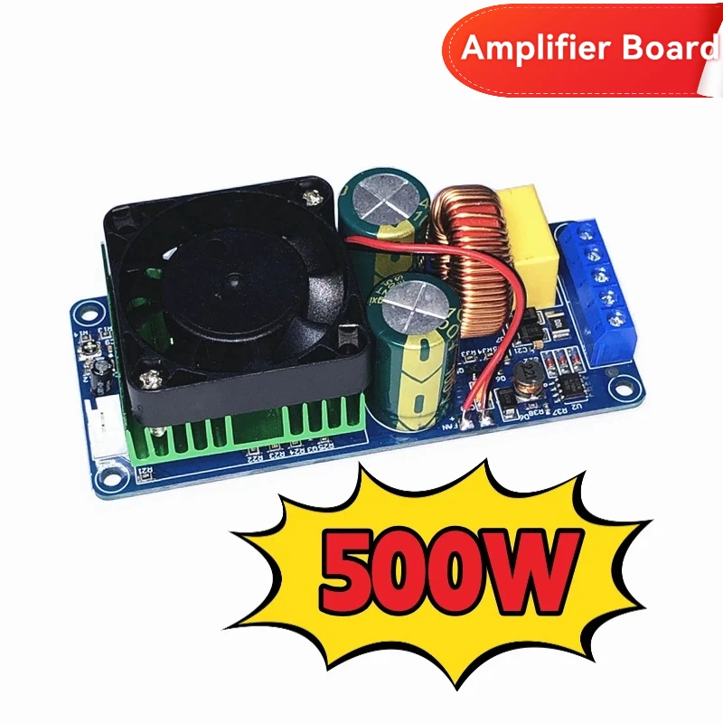 

WOVPOWER 500W High Power Class D Digital Audio Amplifier Board with Dual DC ±58V-±70V Supply, 4-8Ω Speaker Support, 90dB SNR