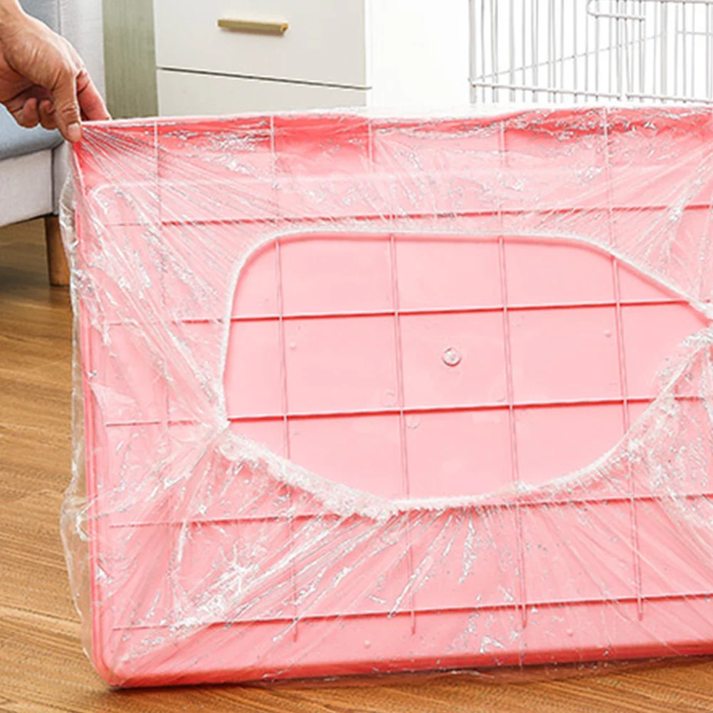 

10pcs Rabbit Cage Film Disposable Tray Cover Pet Waste Holder Bedpan For Small Pets Hamster Cage Accessory Plastic Urine Film