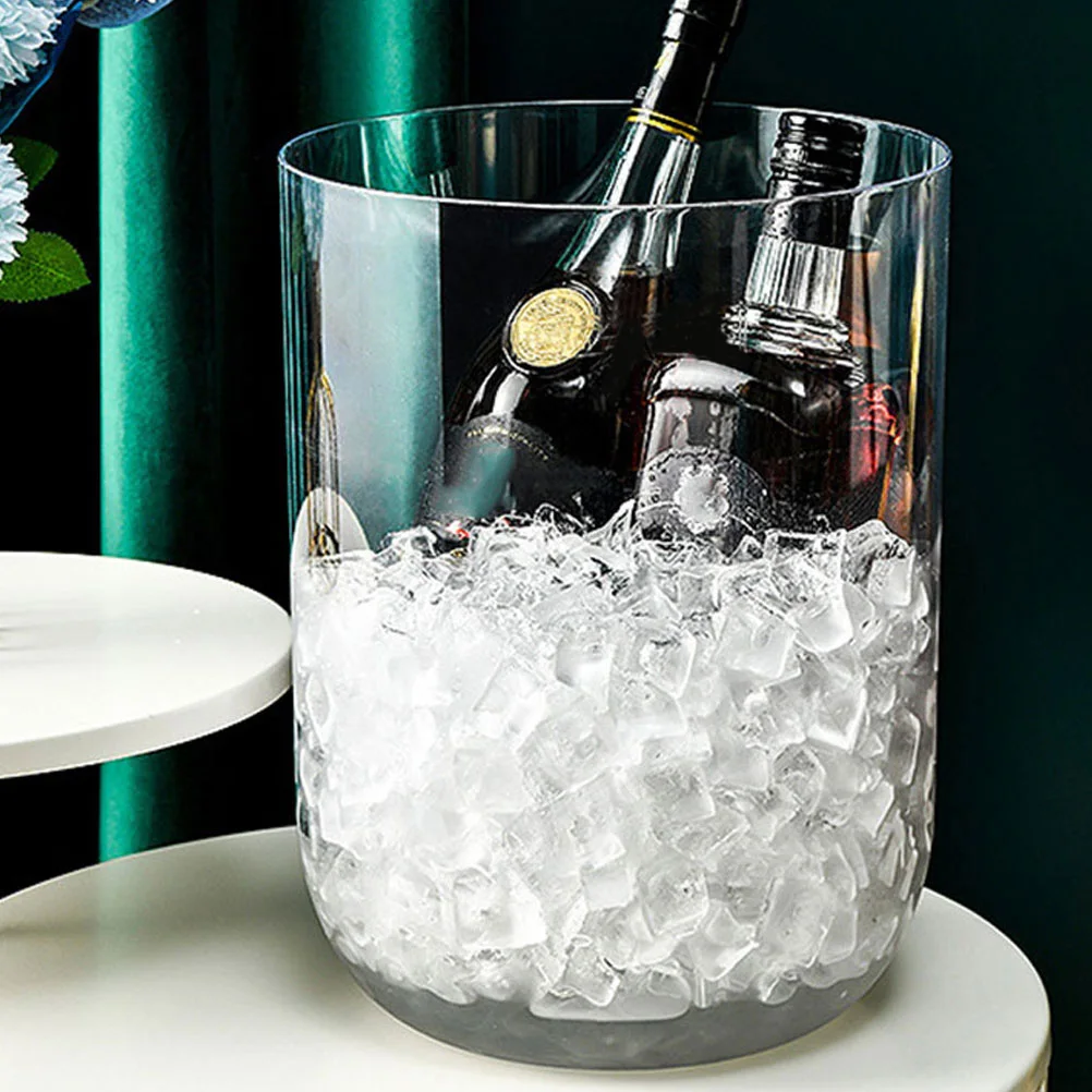 

Transparent Trash Can Clear Waste Bucket Multi-Function Plastic Home Decor Practical Storage Container
