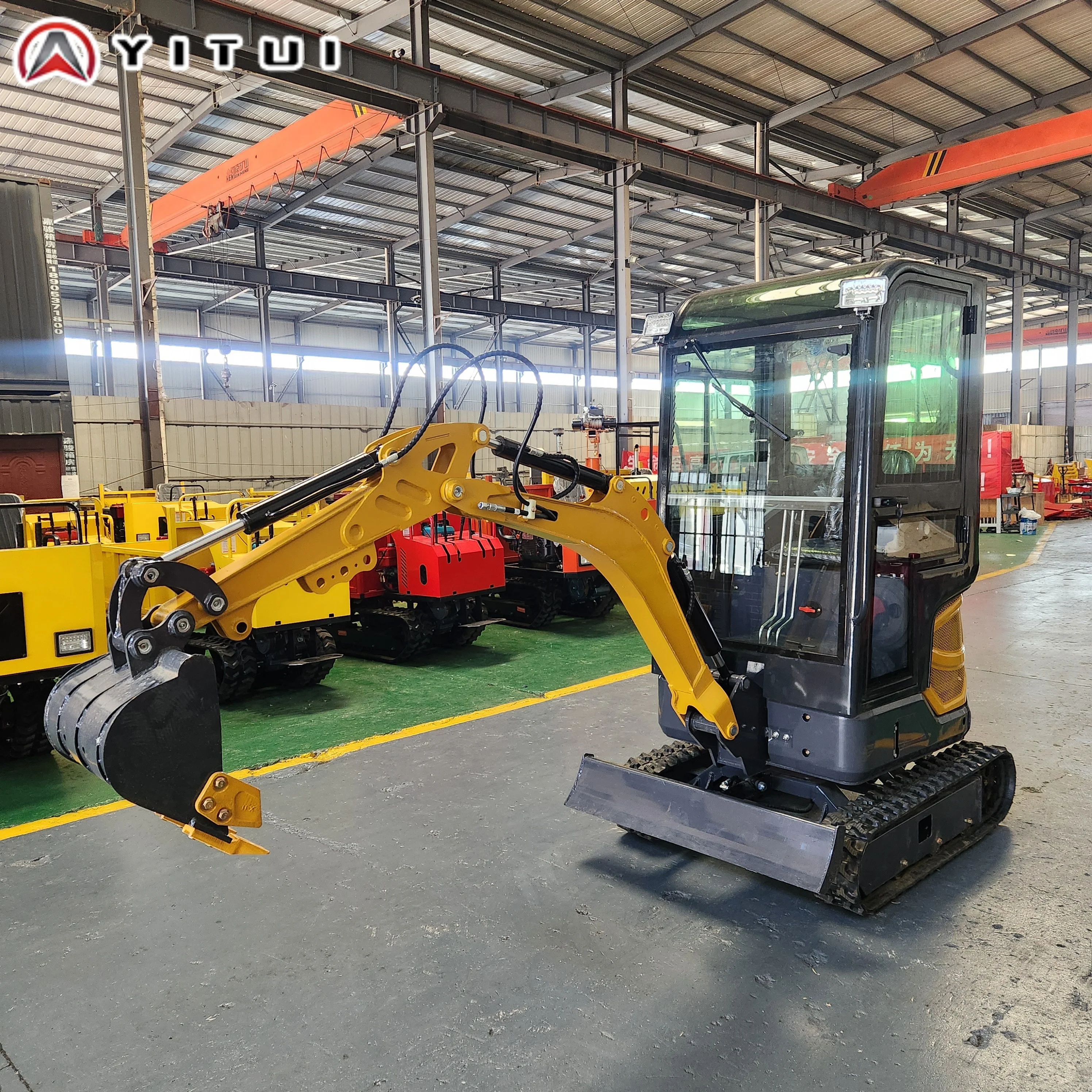 Mini Excavator 1,2 Ton, Excavator Kecil 1 Ton, Mesin Penggali Kecil untuk Kebun Keluarga dan Pekerjaan Kebun di Cina, Dapat Disesuaikan