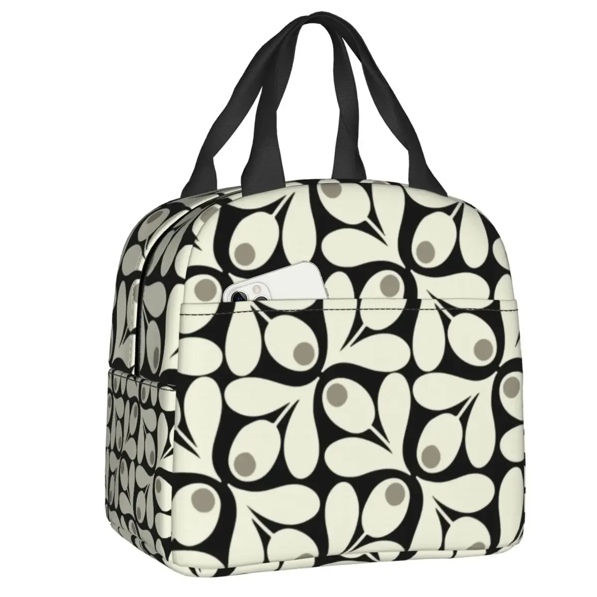 Acorn Spot Orla Kiely Lunch Box Women Multifunction Scandinavian Floral Cooler Thermal Food Insulated Lunch Bag Office Work