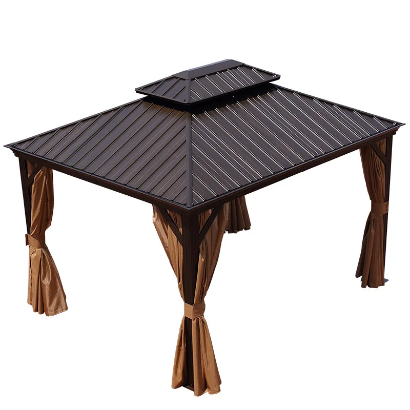 Aluminum alloy garden pavilion pergola rust-proof, waterproof, sunshade outdoor pavilion with aluminum frame
