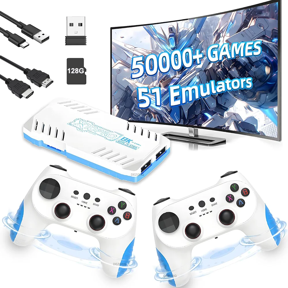 

Игровая консоль X10 Pro в стиле ретро, 128 г, игровая приставка, встроенная 50000, ретро-игры, 40 эмуляторов, S905 x 3, ТВ-игровая консоль