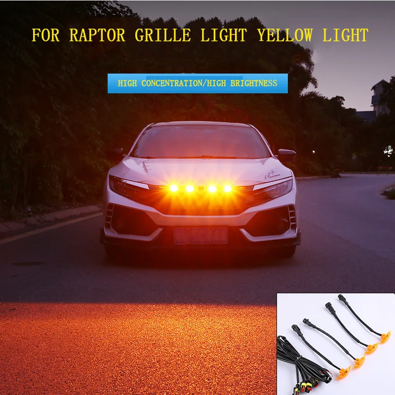 

Grille light Car LED High Spotlight 12V Front Grille Lighting Fit For All Car Models 3pcs 4pcs 5pcs 6pcs 6000k