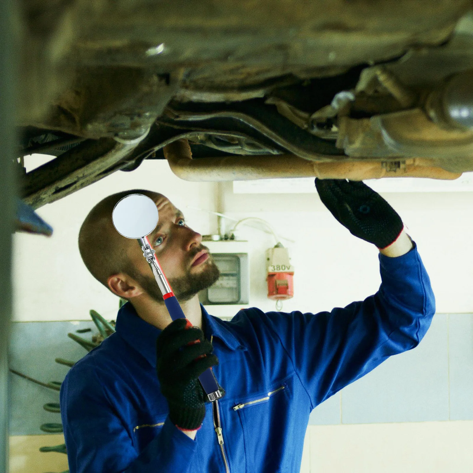 

Telescopic Inspection Mirror Extendable for Mechanic Automotive Glass Flexible