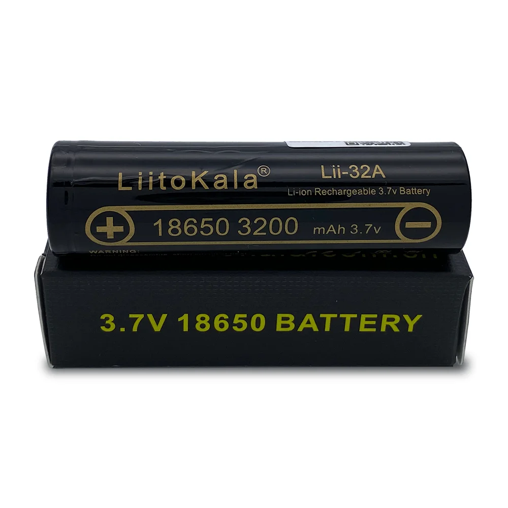 100% Original high quality Liitokala 18650 battery 3.7V 3200mAh 18650 rechargeable batteries for flashlight