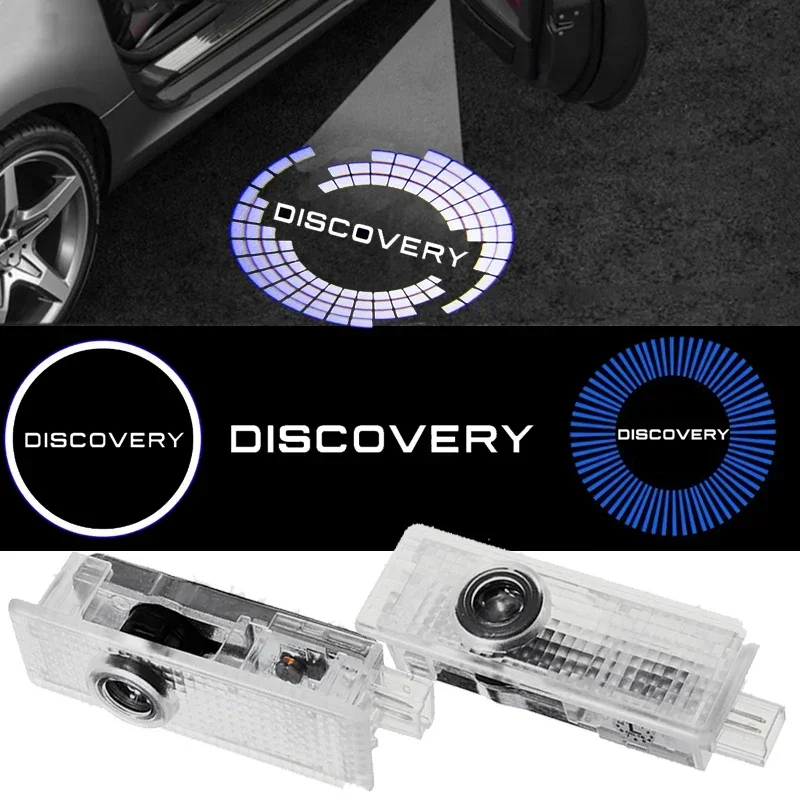 2Pc for Land Rover Discovery 3 4 2010-Now Car Door LED Logo Decorative Lamps Laser Shadow Projector Ghost Courtesy Welcome Light