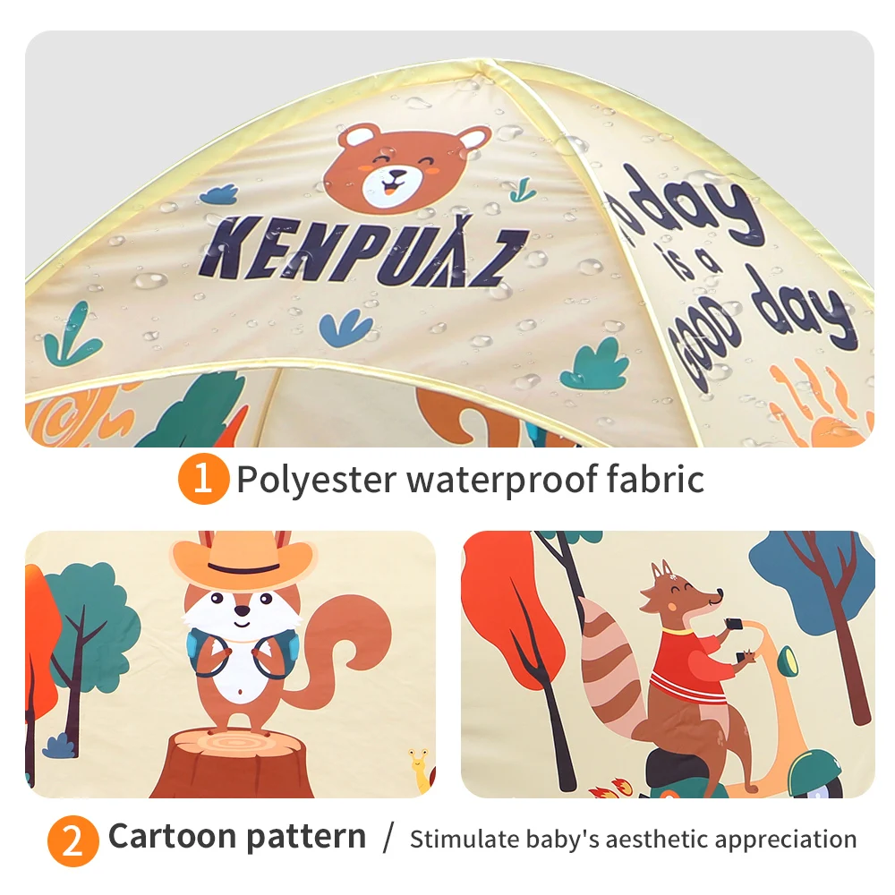 عالية الجودة الشاطئ خيمة عائلية مقاومة للماء الأطفال التخييم في الهواء الطلق الاطفال الخيام تهوية المنبثقة مفتوحة المحمولة للطفل الشمس الظل