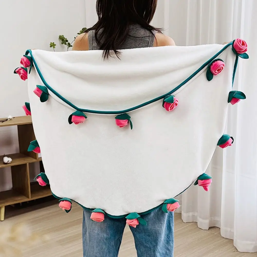 

Colorful Rose Bouquet Blanket Comfortable Fashion Artificial Flower Blanket Large Size Rose Flower Nap Blanket