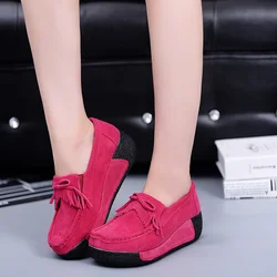 Women's Sneaker Autumn Thick Soled Casual Shoes Lightweight Outdoor Hiking Slope Heel Flat Bottom Comfortable Single Shoes Women