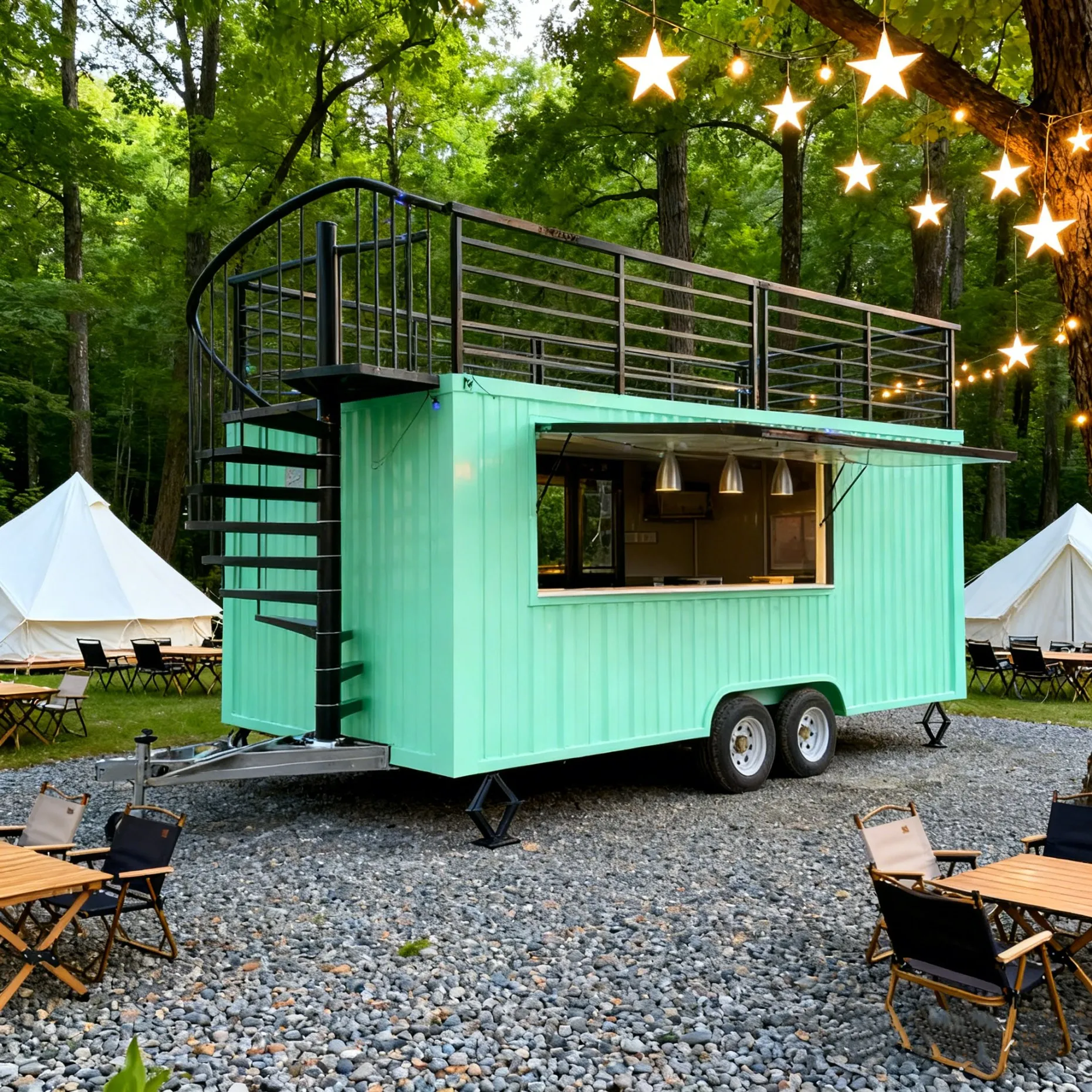 

2 Story Outdoor Street Customized Prefab Container Bar Cafe Booth for Coffee Shop Kiosk With Fully Equipments for Sale