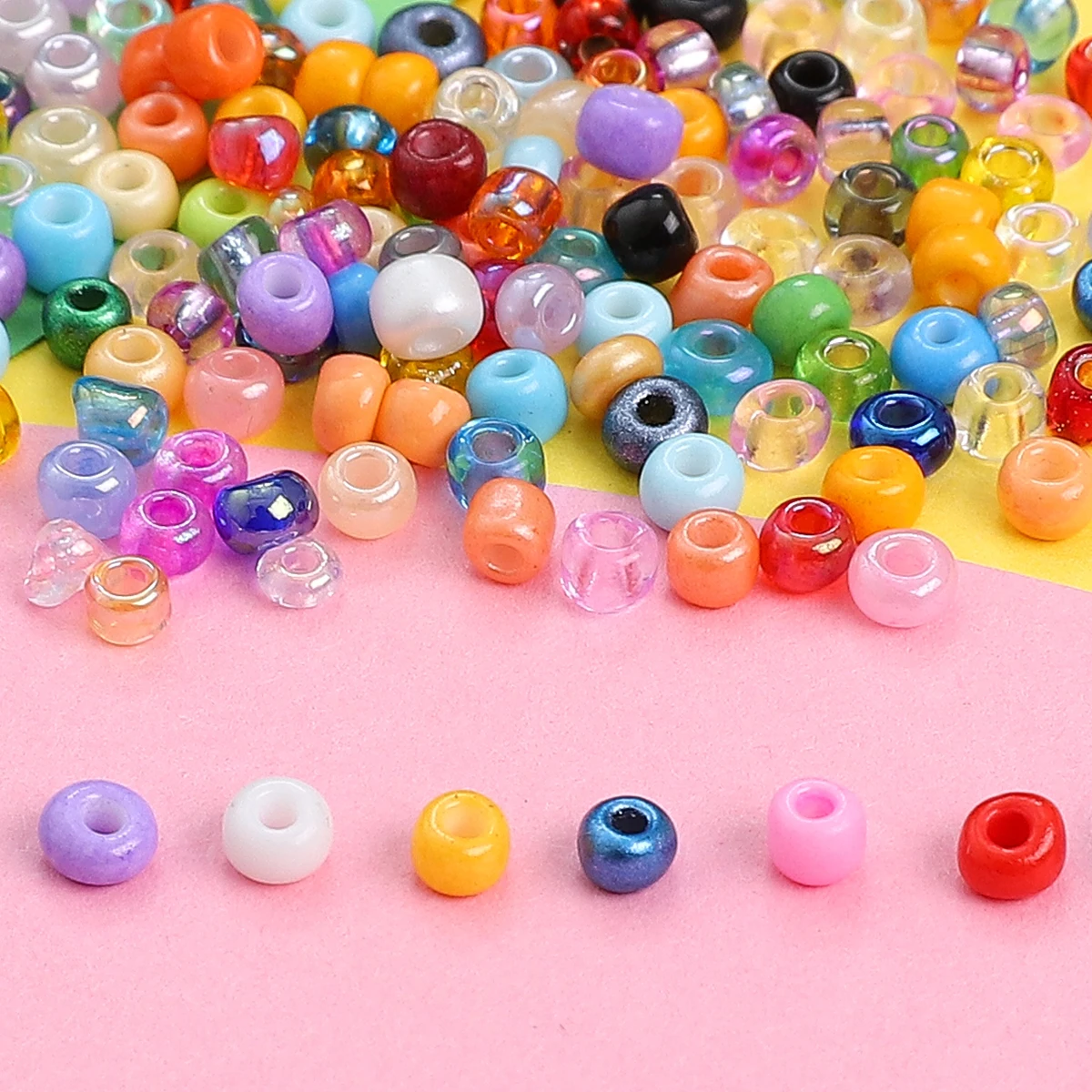 6000Pcs/Set 3mm Colorful Rice Beads DIY Jewelry Making Earrings Necklaces Accessories Unique Handmade 12-Grid Bead Box