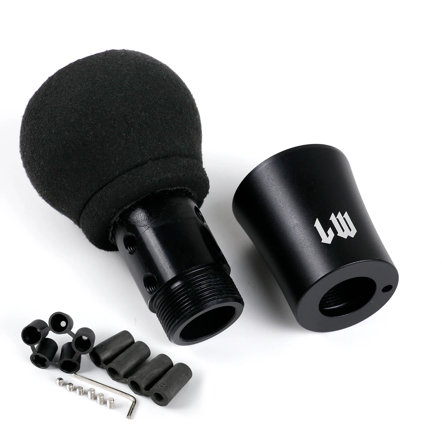 1X LW BLACK EDITION Auto-Schaltknauf, Wildleder, Schaltgetriebe, Schalthebel – Detail 4
