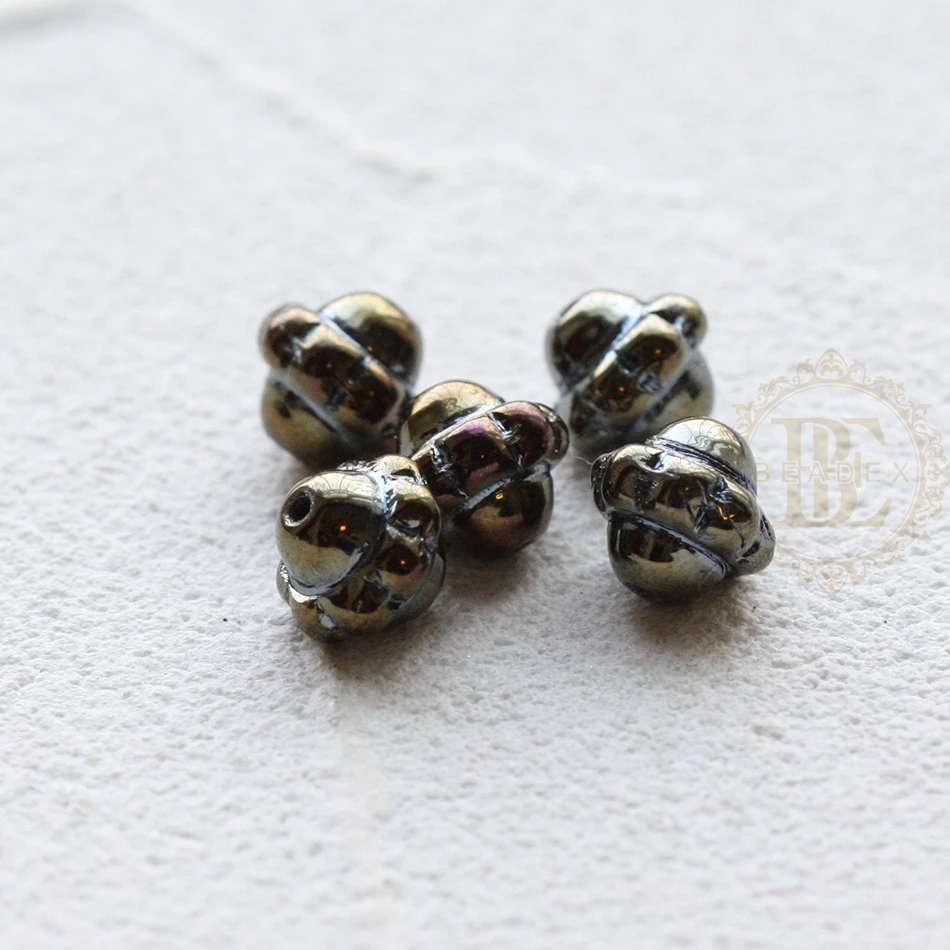 DIY Supply-10 Pieces Czech Glass Saturn Spacer Beads - 8mm (CZH12)