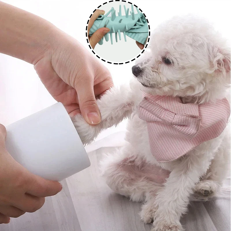 

Portable Dog Paw Cleaner Foot Scrubber Cup For Small And Medium Sized Dogs And Cats Muddy Paws Silicone Wash Cleaning Supplies