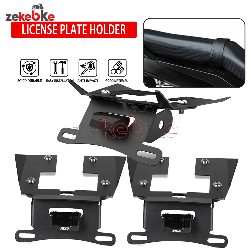 License Plate Holder LED Light For HONDA MSX 125 SF/Grom 2016-2020 2019 18 MSX125 Motorcycle Accessories Rear Fender Eliminator