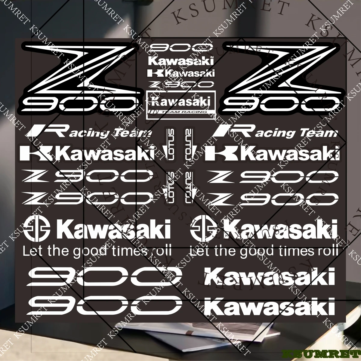 Adesivo in vinile per casco moto con logo Z900 per Kawasaki Z900