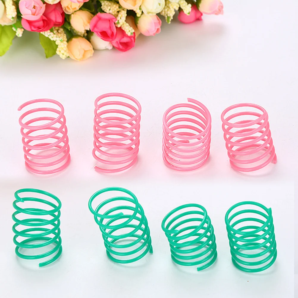 

20Pcs Pet Colorful Springs Cat Toys Kitten Plastic Cat Kitten Pets (Random Color) cat springs