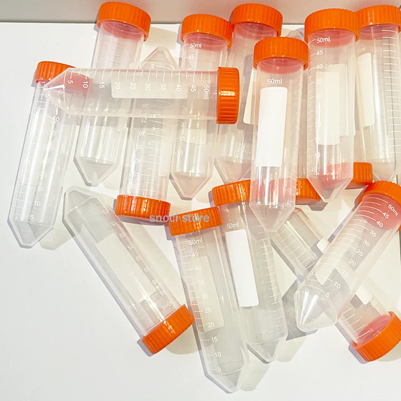 50ml Polypropylene Centrifuge Tube Conical Centrifuge Tubes Printed Graduation, 50mL test tube 50ml EP tube (Case of 50)