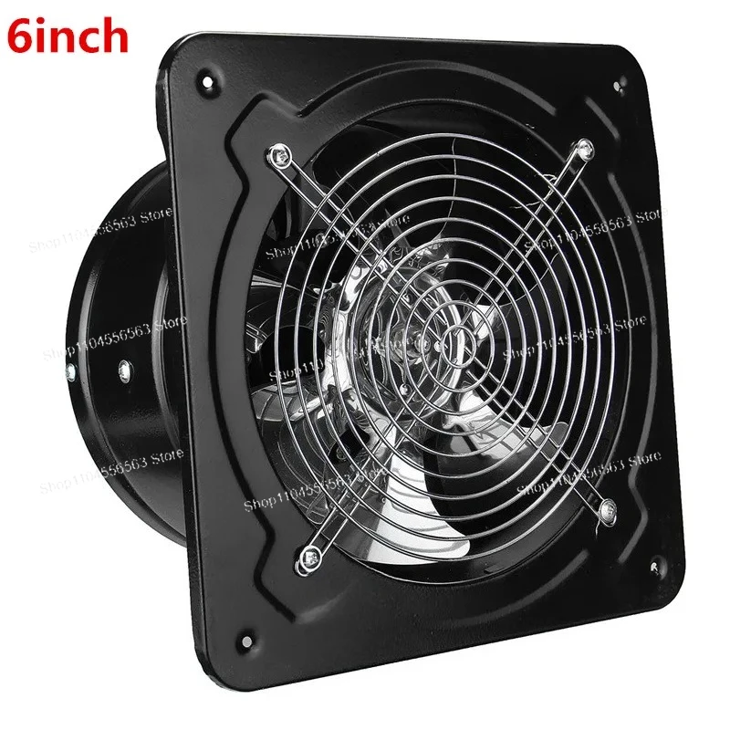 4/6/7Inch Metal Booster Exhaust Fan, Intake Ventilation Window Pipe Fan for Bathroom Toilet Kitchen