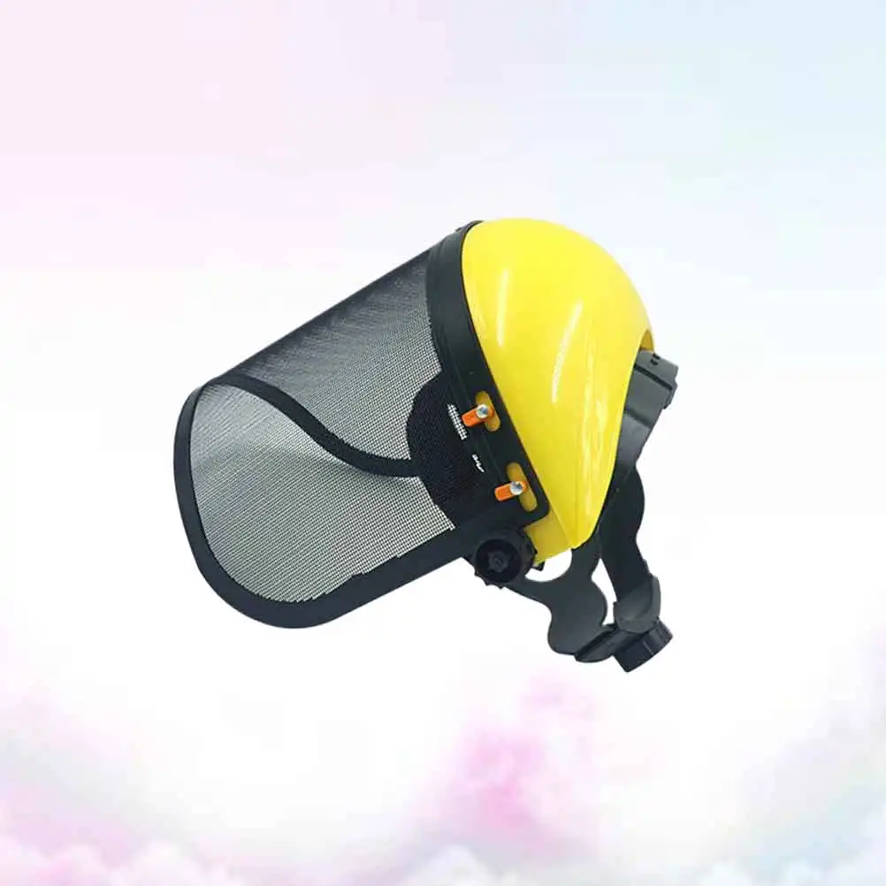 1 szt. Hełm ochronny do kosiarki, ogrodniczy, szerokie pokrycie, metalowa siatka, regulowana poduszka