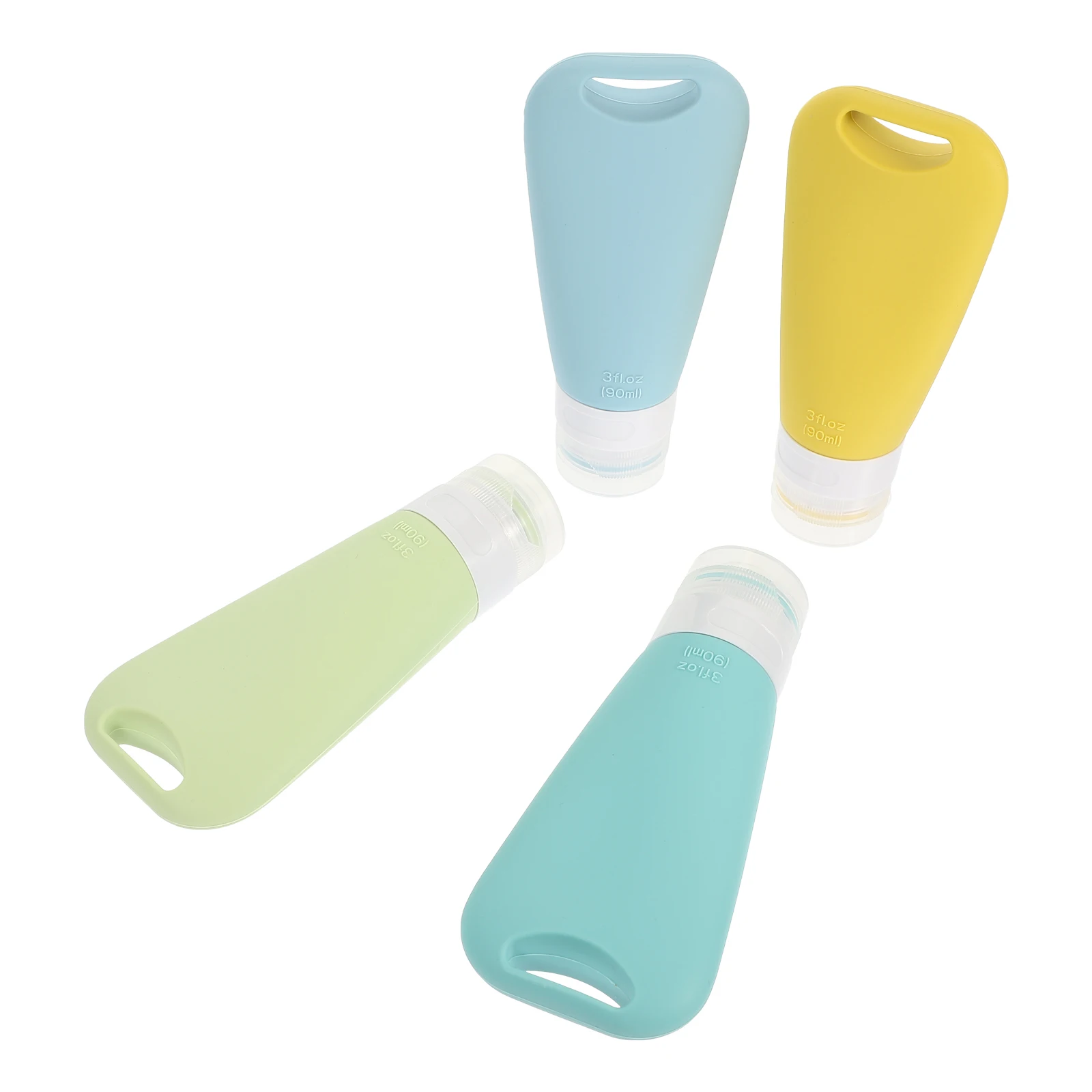 

4pcs Silicone Travel Leakproof Lotion Sub Bottles Portable Squeeze Bottles For Shampoo Dispenser Makeup Packing Empty