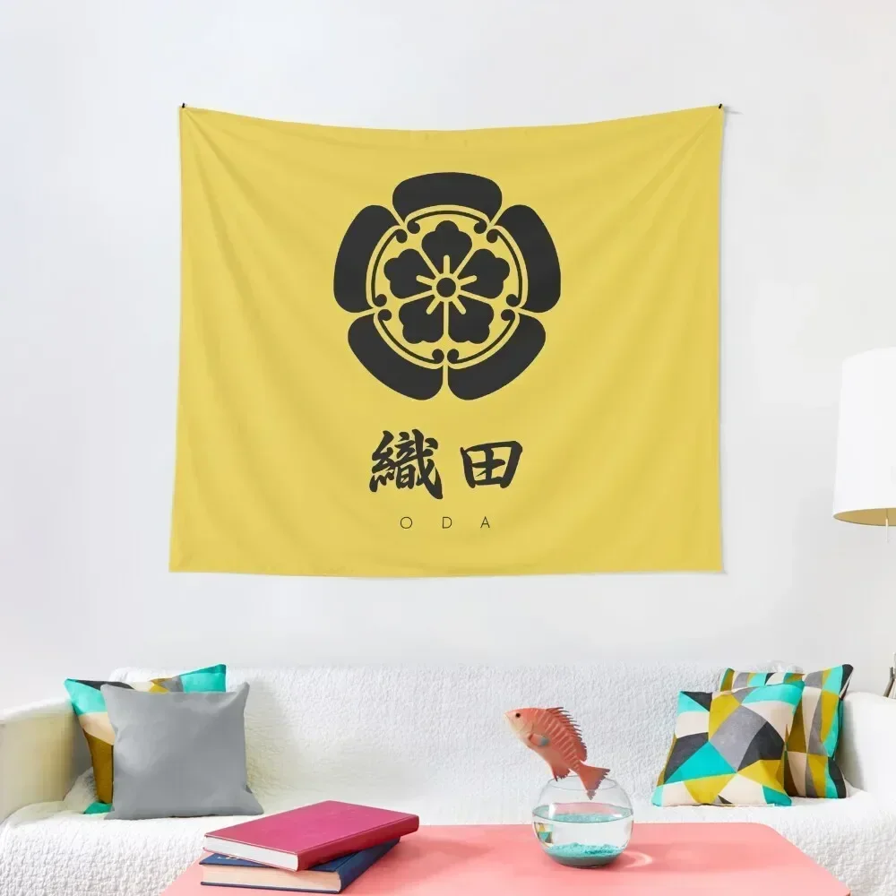 Oda Clan kamon with Clan Name Tapestry Wall Tapestries Decorative Paintings Tapestry