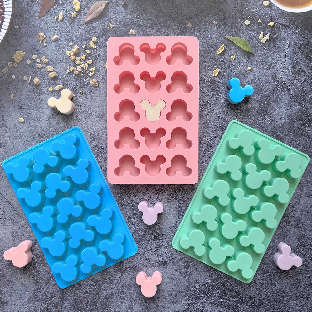 disney Mickey anime merchandise, merchandise molds, chocolate, mousse cake, soap‑making, silicone molds, party supplies