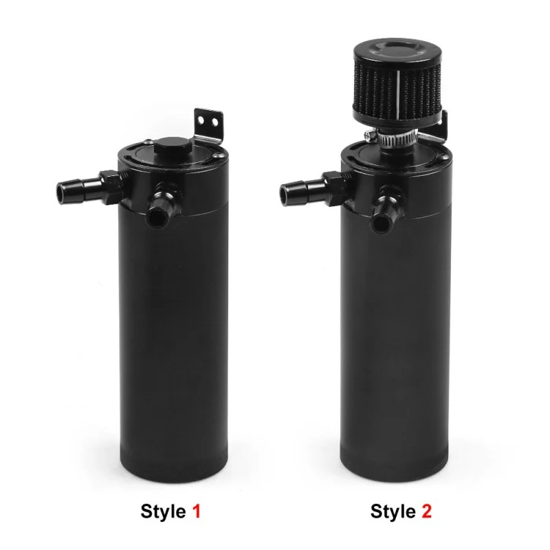 Car modification parts, black extended type, two-hole oil, breathable pot, exhaust gas oil recovery pot
