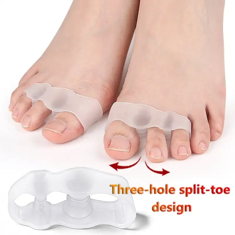 4PCS Big Toe Bunion Corrector Silicone Toe Divider Shoe Wearable Anti-overlap Orthotic Separator