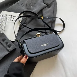 LEFTSIDE 2024 Designer Women PU Leather Small Crossbody Bags New Handbags and Purses Korean Fashion Retro Shoulder Bag