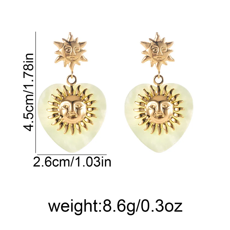 DIEYURO Golden Stainless Steel Shell Flower Curved Simulated Pearl Drop Earrings Lady Elegant Waterproof Wedding Jewelry Gift