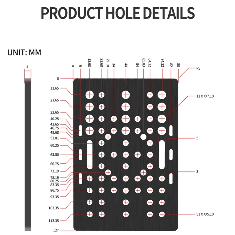 AC88-V-Slot Gantry Plate Set 20-80Mm With V-Slot Solid V Wheel POM Kit For Profiles CNC Machine Part 3D Printer Parts