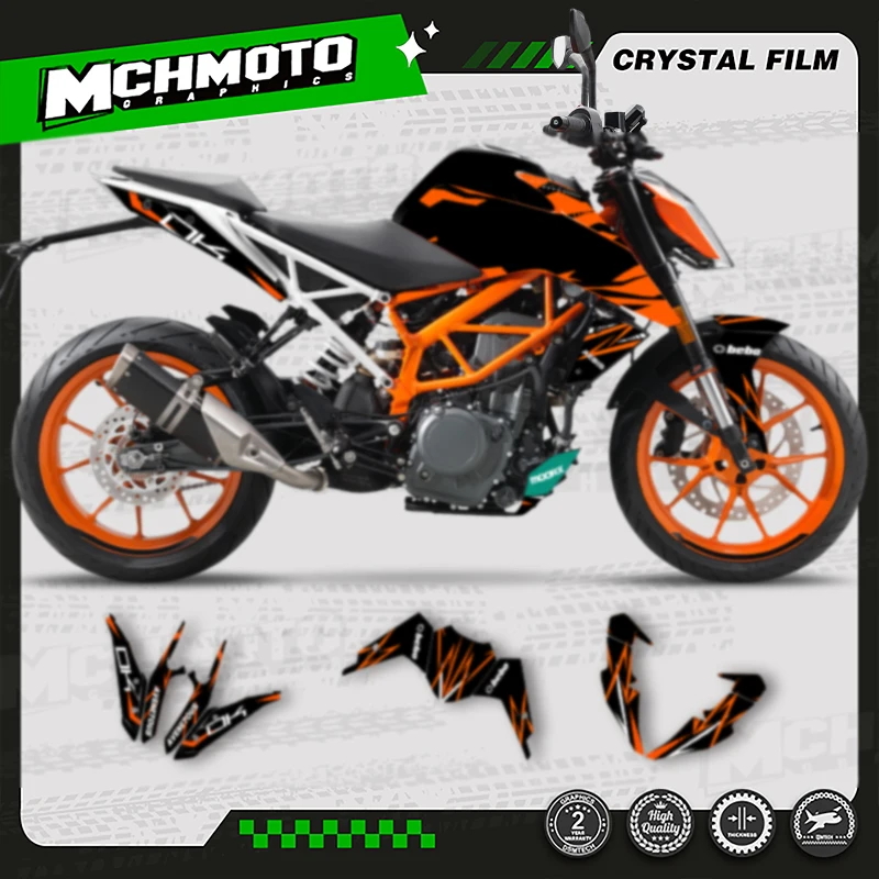 

MCHMFG Custom Motorcycle Graphics Background Decals Adhesive Stickers For KTM 2017 2018 2019 2020 Duke 125 390