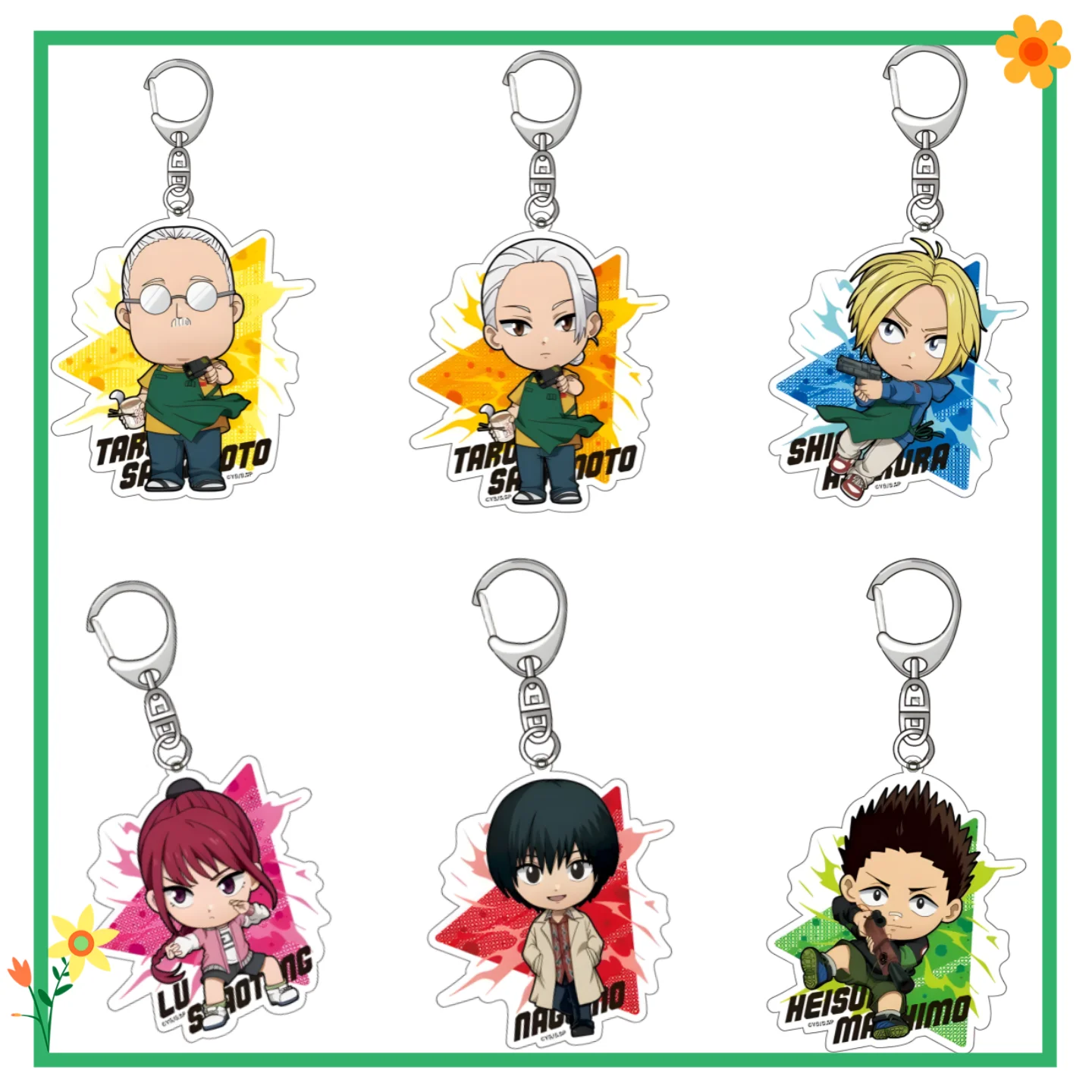 

Anime SAKAMOTO DAYS 6cm Acrylic keychain phone strap Bag pendant Gift