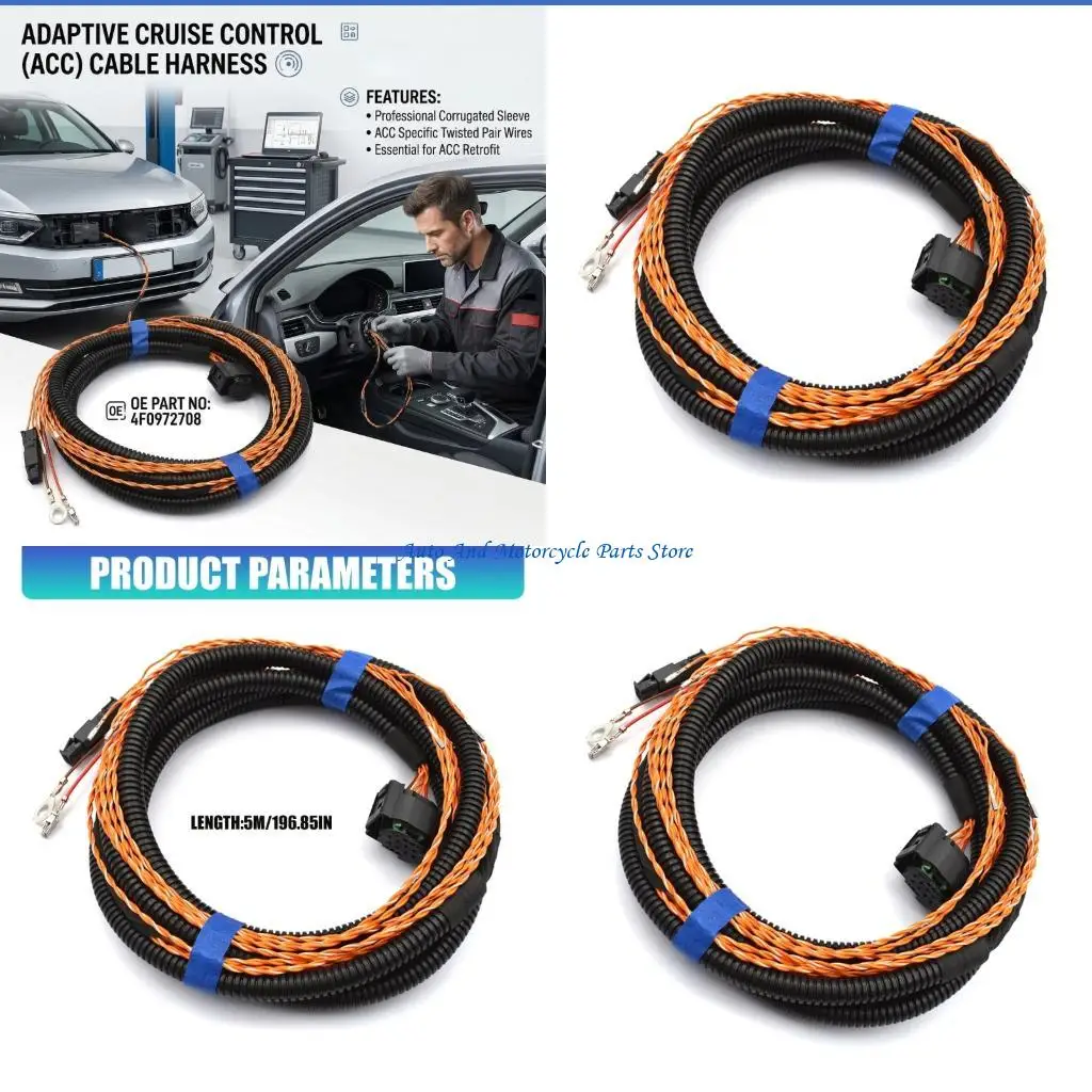 P9FD Auto Electrical Adapter Plug 4F0972708 Cruise Control Active Cruise Wiring