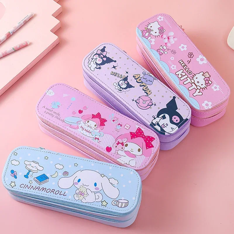 Piórniki Sanrio Cinnamoroll Hello Kitty Kuromi My Melody Kawai Case Koreańskie artykuły papiernicze Biurowe artykuły szkolne Piórniki