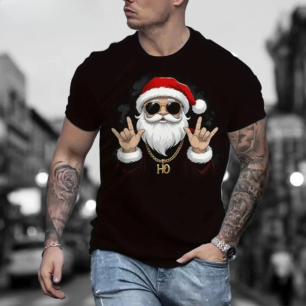 Funny Santa Claus 3D  Sport Quick-drying Breatha Men T-Shirt Outdoor Leisure Fashion Role-playing Harajuku Parent-Child Clothing