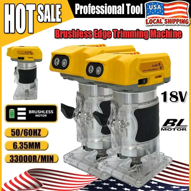 

Беспроводной бесщеточный триммер DeWalt 33000 об/мин, фрезерный станок для обработки дерева, гравировки и штробления, 18В