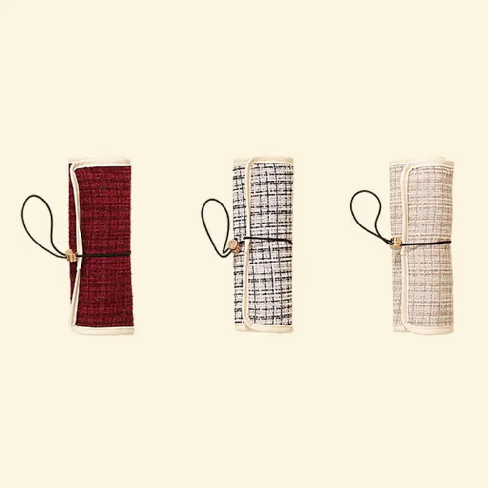 

Foldable Travel Jewelry Storage Box Roll Style Zipper Closure Foldable Jewelry Bag Multi-layer Jewelry Case Organizer