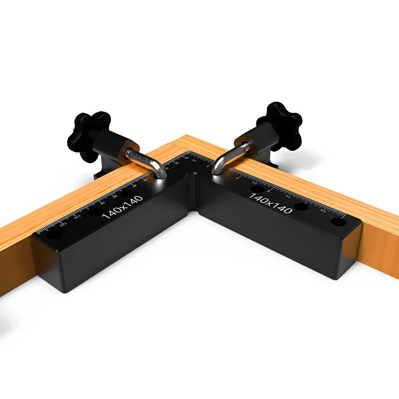 Puzzle per la lavorazione del legno Righello quadrato fisso per la lavorazione del legno Righello a L Strumento puzzle per localizzazione ad angolo retto in lega di alluminio
