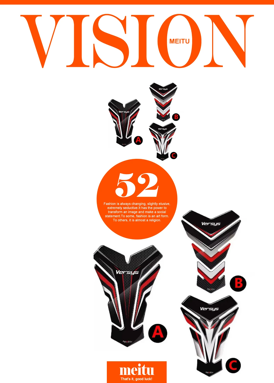 

For KAWASAKI VERSYS VERSYS650 1000 X300 VERSYS-S Motorcycle 3D Resin Fuel Tank Gasket Fuel Tank Protection Sticker Decal
